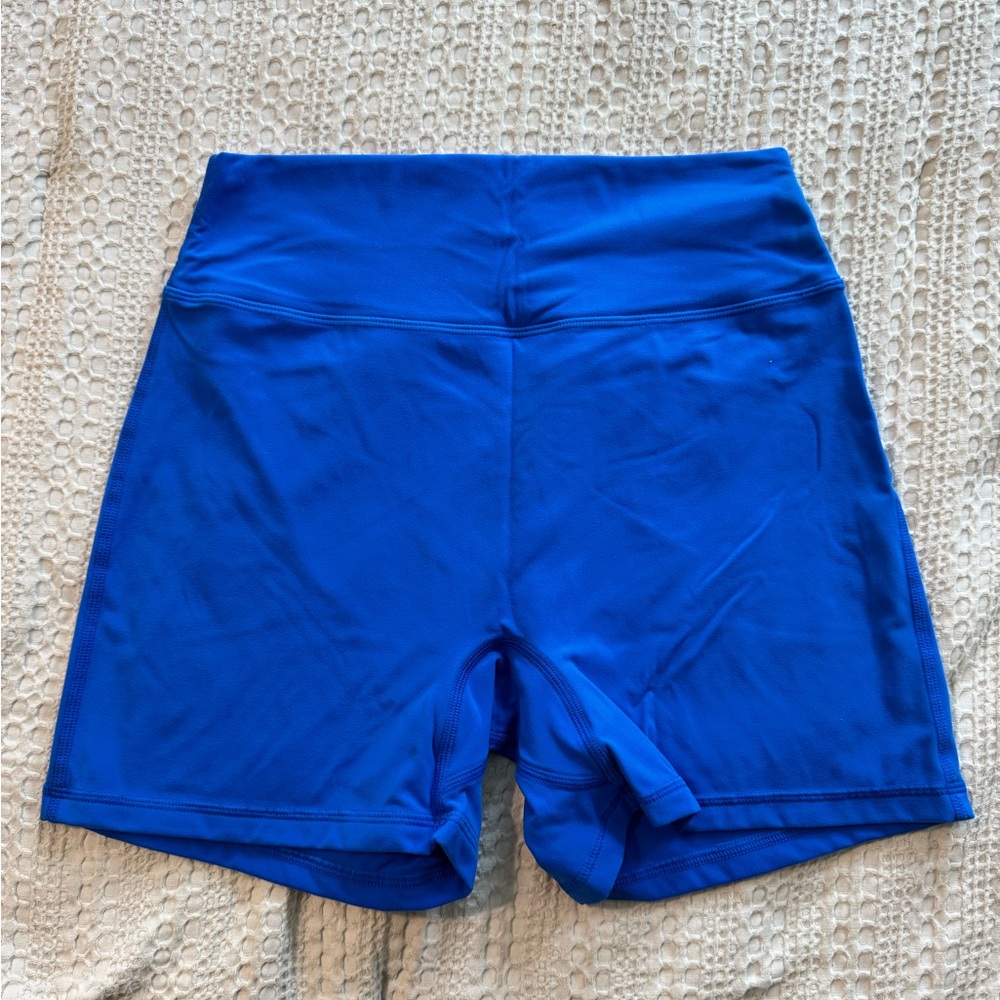 BuffBunny Blue Athletic Shorts High-Waisted Compression